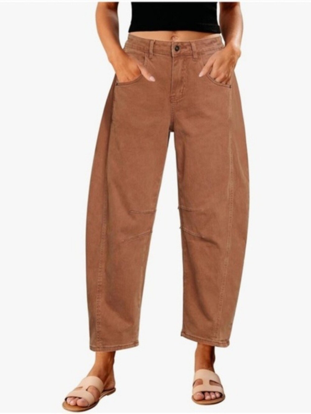 WE THE FREE PEOPLE GOOD LUCK  MID RISE BARREL